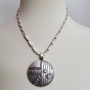 Silver colored necklace